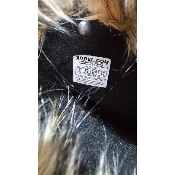 Sorel Joan of Arctic Winter Boots, Faux Fur, Snow Waterproof, Lace, Womens Sz 7 - Picture 10 of 11